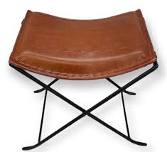 Amazon.com: GifteQ Leather Foldable Barstools Butler Melton Brown Leather  Bar Stool