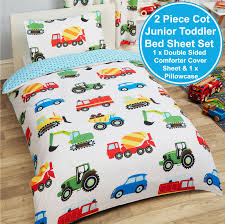 Make your little boy's bed inviting and exciting with ababy's range of toddler bedding sets. Trucks Transport Junior Cot Bed Duvet Cover Set Fire Engine 2 In 1 Design Ebay