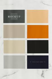 Colored Sample Paper Square Mockups On A Marble Table Free Image By Rawpixel Com Sample Paper Mockup Design
