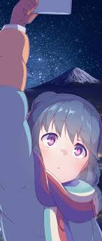 Yuru Camp Shima Rin Artist Hetarage Background Edit By Me Anime Art Girl Anime Kawaii Anime