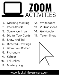 Zoom Activities To Use With Distance Learning Digital Learning Classroom Distance Learning Online Learning