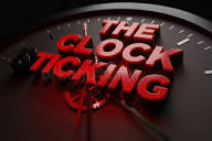 Intense Red Clock Ticking: Dramatic 3D Typography Stock Illustration -  Illustration of typography, management: 380821895