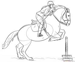 How To Draw A Jumping Horse Step By Step Drawing Tutorials Horse Coloring Pages Horse Drawing Tutorial Horse Drawings