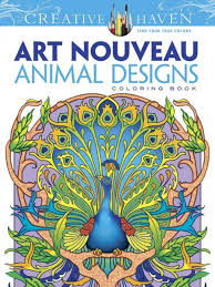Coloring pages free summer for adults fun animals to print printable. Dover Creative Haven Art Nouveau Animal Designs Coloring Book Adult Coloring Adult Coloring Book Club