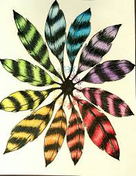 Color Wheel Feather Tangle 7th Grade Art Ed Central Color Wheel Art Color Wheel Projects Colorful Art Projects