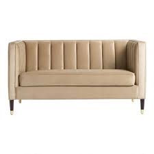 Find tufted leather love seat here Camel Leanna Tufted Loveseat World Market