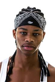 Young Stylish Black Man with Do-rag Stock Photo