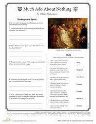 Much Ado About Nothing Quotes Worksheet Education Com Teaching Drama Teaching Shakespeare School Worksheets