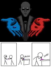 Snorting The Blue Pill And Red Pill Know Your Meme Health care drug pills cholesterol human sickness ill medical health management with clipboard healthcare detail. snorting the blue pill and red pill