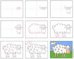 Easy drawing lessons for kids. How To Draw A Sheep Art Projects For Kids