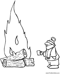 Celebrate bonfire night with our free collection of printable colouring pictures of fireworks which will help november 5th go with a bang. Bonfire Coloring Page Huge Winter Bonfire Coloring Home