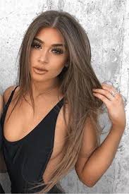 Kim Kardashian Hairstyle Natural Straight Human Hair Wig 20 Inches In 2020 Brown Straight Hair Light Brown Hair Brown Blonde Hair
