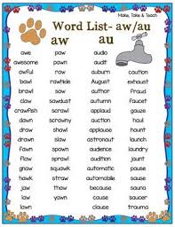 Activities For Teaching The Au Aw Digraphs Make Take Teach Teaching Phonics English Phonics Phonics Words