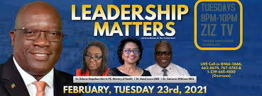 Prime Minister Dr. the Hon Timothy Harris announces the forthcoming guests  for #LeadershipMatters this Tuesday February 23. As the #vaccine programme  rolls out next week, #health will be at the heart of