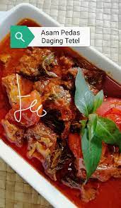 Terdapat pelbagai variasi bahan menu ini seperti daun kesum, daun kari, serai dan bunga kantan. Asam Pedas Daging Tetel Fauziahsamad Com Resep Masakan Malaysia Daging Makanan