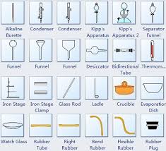 chemical laboratory equipment shapes and usage