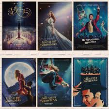 The greatest showman (original title). The Greatest Showman Poster Wall Art Retro Kraft Paper Paper Movie Posers Clear Image Home Decoration Wall Stickers A1 Wall Stickers Aliexpress