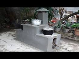 Making Stove 3 In 1 2 Door By Cement And Brick Youtube Outdoor Cooking Pit Apartment Balcony Decorating Cement