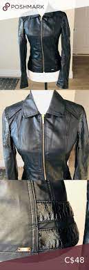 Bebe Faux Leather Jacket In 2020 Sports Chic Outfit Faux Leather Jackets Coats Jackets Women