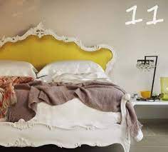 I Wonder If I Could Accomplish This With The Back Of An Antique Couch Headboard Inspiration Bedroom Inspirations Yellow Headboard