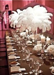 Long Table Gatsby Themed Party Great Gatsby Themed Party Wedding Floral Centerpieces