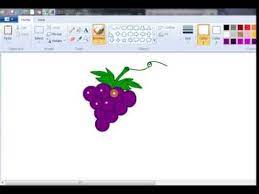Ms Paint How To Draw Grapes In Ms Paint Fruits Drawing Drawings Painting