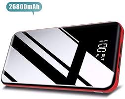 Amazon Com Todamay Power Bank 26800mah Portable Charger High Capacity External Phone Battery Pack Lcd Display C Input In 2020 Portable Charger Powerbank Phone Battery