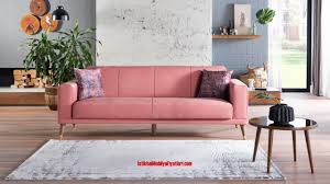 Mira S Koltuk Takimi Pembe Cift Kisilik Koltuk