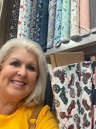 Found great patterns, fabrics & notions at Buckles, Bobbins & Bolts in  Lebanon AND super cute The Blank Quilting Corp fabric(this is called  “Life's a Kick” & we were