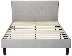 amazon com zinus upholstered diamond stitched platform bed in dark grey queen home kitchen bed frame mattress upholstered platform bed platform bed frame