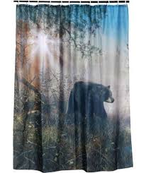 Black Bear Shower Curtain Bear Shower Curtain Shadow In The Mist Shower Curtain