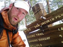 Hiking at Mount San Jacinto State Park in snow