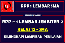 Baik nya pada contoh rpp 1 lembar sma ppkn semester ganjil kelas x, xi, xii revisi 2020/2021 telah tertata berdasarkan ketetapan baru kemendikbud. Rpp 1 Lembar Kelas 12 Sma Smk Semester 2 Lengkap Dicariguru Com