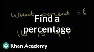 Therefore the percent will be greater than 100. How To Find Percentage Tutorial Arithmetic Video Khan Academy
