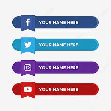 Facebook Twitter Instagram Youtube Label Banner Lower Third In Flat Style Label Icon Design Png And Vector With Transparent Background For Free Download Youtube Logo Instagram Logo Social Media Icons Vector