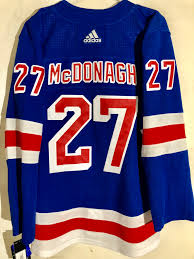 Details About Adidas Authentic Nhl Adizero Jersey New York Rangers Ryan Mcdonagh Blue Sz 46