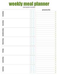 10 blank grocery list templates pdf doc xls free premium. Printable Weekly Meal Planners Free Live Craft Eat