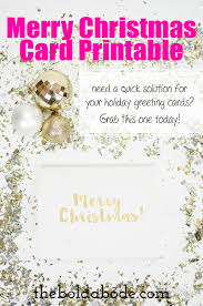 The characters in the yuletide mice set are so adorable! Gold Foil Merry Christmas Card Printable