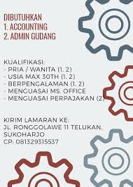 Sebanyak 7 lowongan kerja toko bogor dan yang berhubungan dengan loker toko, rekrutmen toko, peluang kerja toko, peluang berkarir toko, pekerjaan toko di loker.my.id. Portal Lowongan Kerja Solo Raya Postingan Facebook