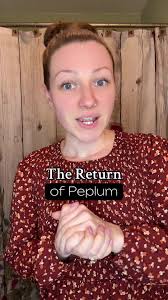 I for one, am embracing the return! 🥰 #peplum #peplumtop #floraltop  #falltops #blouse #blouses #peplumblouse #clothingtrends #fashiontrends2024  #flattering #mombod