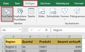 Ich habe eine tabelle über die verkauften einheiten einer firma in verschiedenen quartalen in excel erstellt. Pivot Tabelle In Excel Erstellen Und Bearbeiten Office Lernen Com