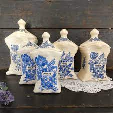 Shop our collection of kitchen canisters from your favorite brands including mud pie, artimino, kate spade new york, and more available at dillard's. Reserved For Mimi Vintage Dutch Kitchen Canisters Set Of Five Porcelain Storage Jars Canister Sets Kitchen Canisters Kitchen Canister Set