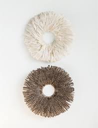 23 Round Feather Wall Decor 2 Colors Feather Wall Decor Feather Wall Bamboo Wall Decor