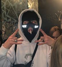 Constructed with 3m reflective threading. Couple Gangsta Ski Mask Aesthetic Boys Novocom Top