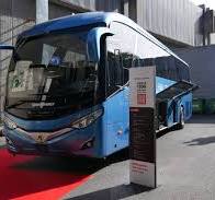 Marcopolo Audace 1050 fuel cell coach was on display at Busworld