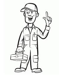 Coloring tools you can opt for markers, crayons, or colored pencils (or a. Plumber With Tools Box Coloring Page Free Printable Coloring Pages For Kids