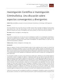 ¿ que son los nexos? Pdf Investigacion Cientifica E Investigacion Criminalistica Una Discusion Sobre Aspectos Convergentes Y Divergentes