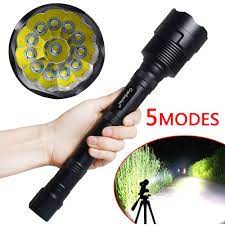 Garberiel 80000 Lumen Cree Led Xml 12x T6 Tactical Flashlight Torch Super Bright Tactical Flashlight Super Bright Flashlight Tactical Led Flashlight