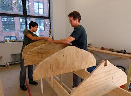 Needs wood replaced on rear transom. Volunteers Build 1890 Whitehall Rowboat At Brooklyn Bridge Park