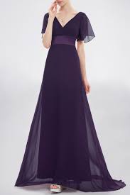 Flowy Deep Purple Dress Fancy Attire Dresses Maxi Dress Evening